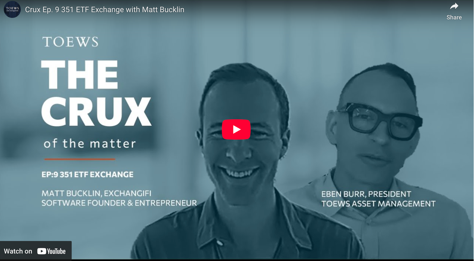 Matt Bucklin on The Crux: How 351 Tax-Deferred Exchanges Turn Concentrated Stock Into ETFs Without Capital Gains