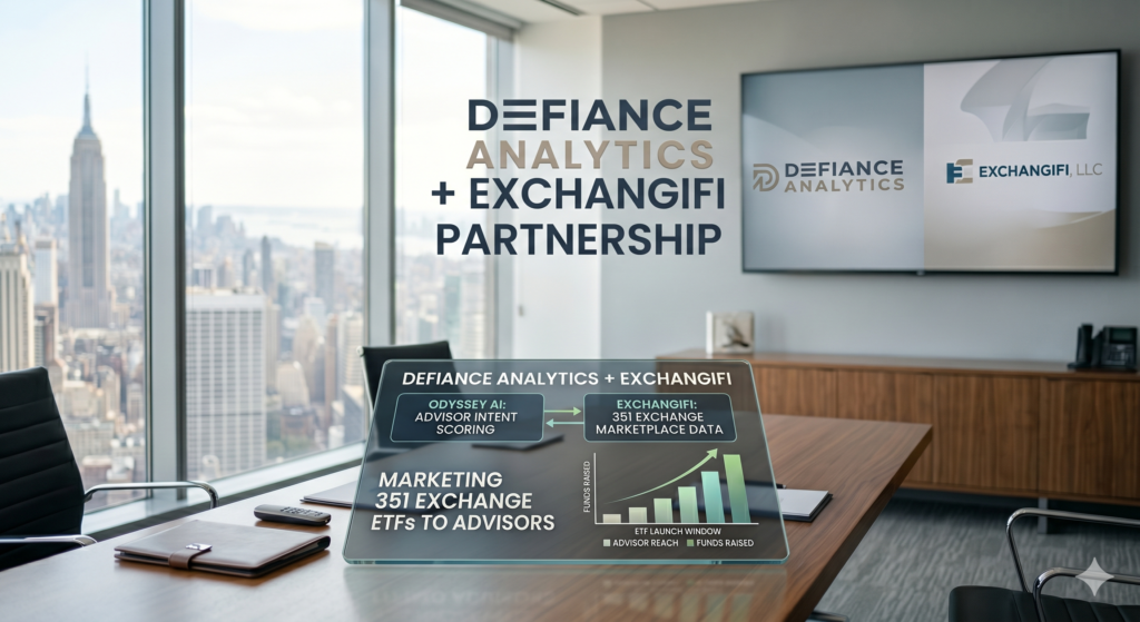 Defiance Analytics & ExchangiFi partner on 351 ETF Marketing