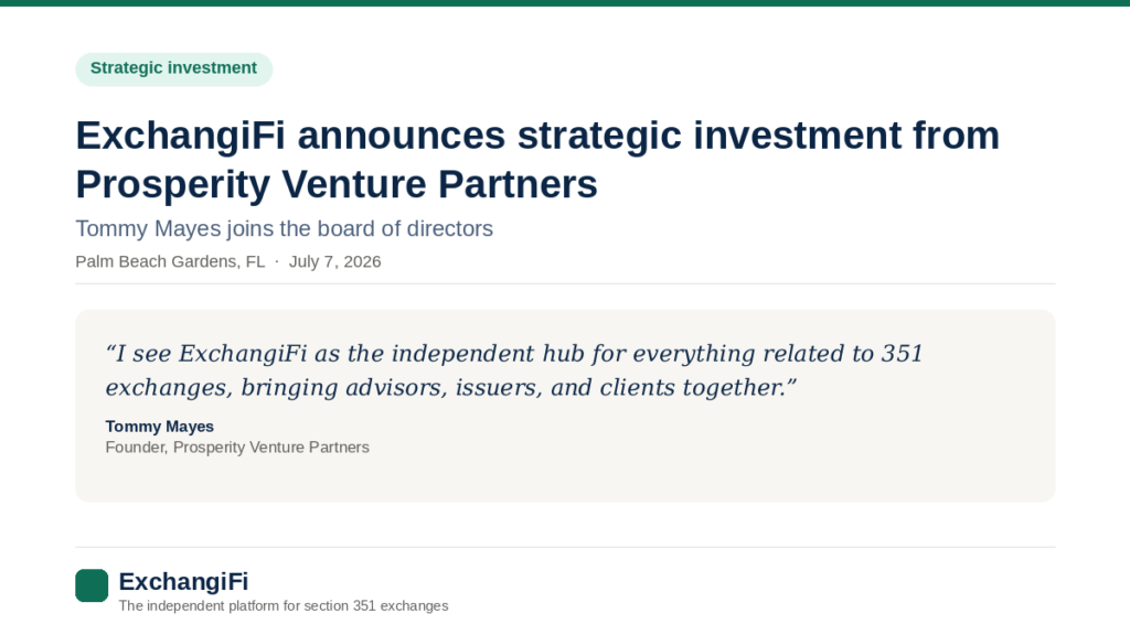 exchangifi_prosperity_announcement