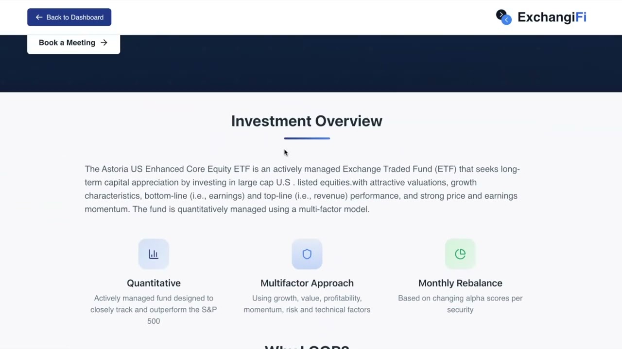 ExchangiFi Platform Demo Unlock Tax-Free Portfolio Diversification with 351 Exchanges
