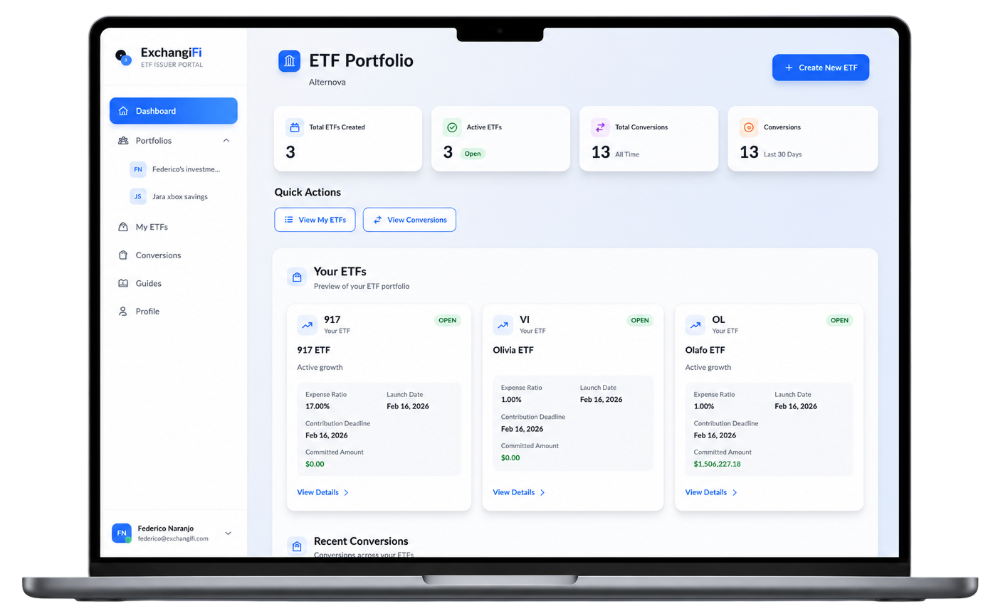 Marketplace dashboard showing open, syndicated 351 ETF opportunities advisors can browse and select